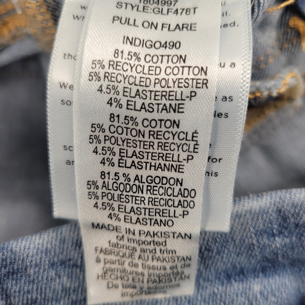 Good American Power Stretch Pull-on Flare Jeans Medium - Picture 9 of 9